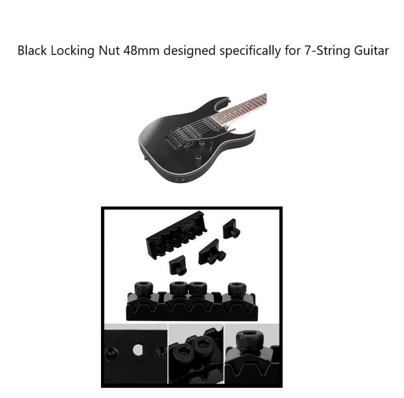 Floyd Rose 7-String Guitar Top mount Design 48mm Locking Nut Black for Floyd Rose String System image 1