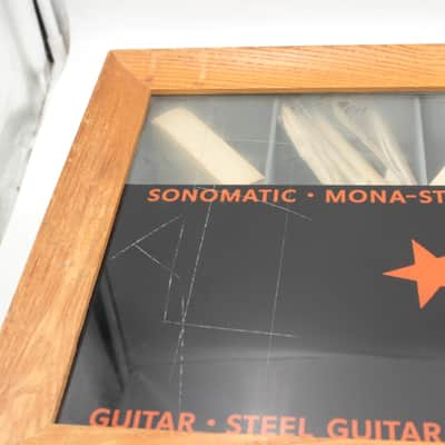 1950's Gibson String Counter Display Case - Reverse Painted Glass- w/ Strings! image 6