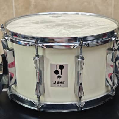 ⚡ Vintage Sonor Phonic Plus D518X 14"X8" Beech Snare Drum- White⚡ imagen 2