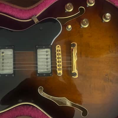 Epiphone Sheraton vintage early 80s Japan acoustic electric guitar great shape image 8