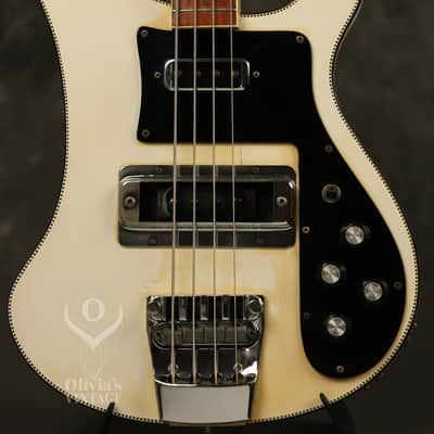 1979 Rickenbacker 4001 Bass White with RARE original CHECKERBOARD BINDING!!! image 1