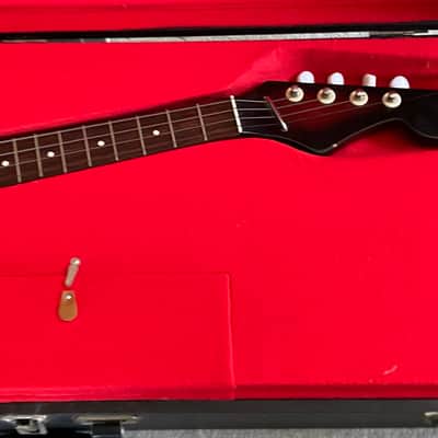 Vintage 1960’s Tombo Ukulet Electric Ukelele w Amp-In-Case Redburst MIJ Japan Rare Norma Teisco image 5