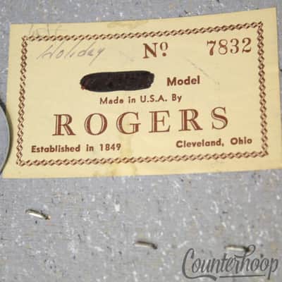 *Rogers 22,13,16" Red Sparkle Cleveland Holiday Drum Set Vintage 60s Dayton Kit* image 8