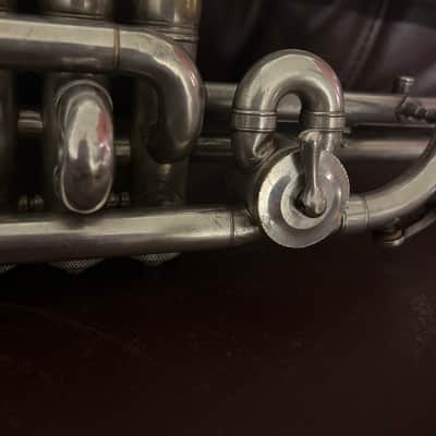 Buescher True Tone Model 250 (very rare) Bb and A Cornet (Popularity Model) (1928) SN 247989 (Silver plated)(gold wash bell) image 15