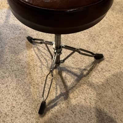 Vintage Tama Titan 6790 Drum Throne - 1980s "Yellow Label" - Brown Vinyl Top - MIJ image 2