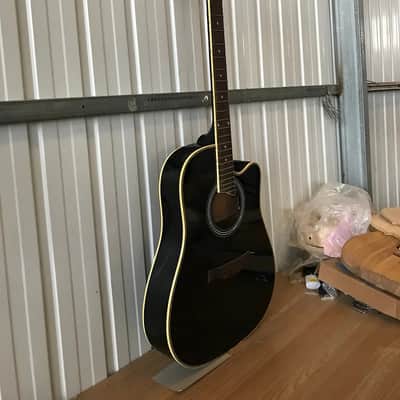 Black Folk Acoustic Guitar Body with Maple Wood Neck and Rosewood Fingerboard image 2
