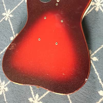 Silvertone Electric Guitar 1960's Redburst image 12