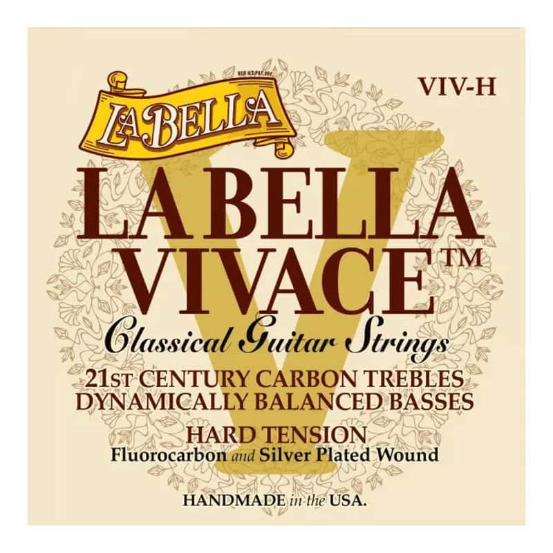La Bella VIV-H Vivace Fluorocarbon Classical Guitar Strings - Hard Tension image 1