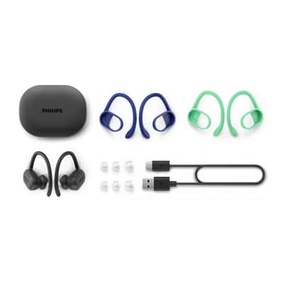 Philips Audio A7306 True Wireless Sports Headphones (Black) image 7