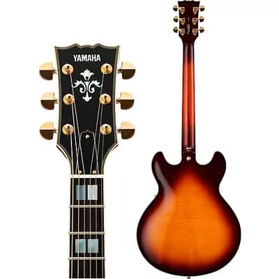 Yamaha SA2200 Semi-Hollowbody Electric Guitar, Sycamore Top; Brown Sunburst image 5