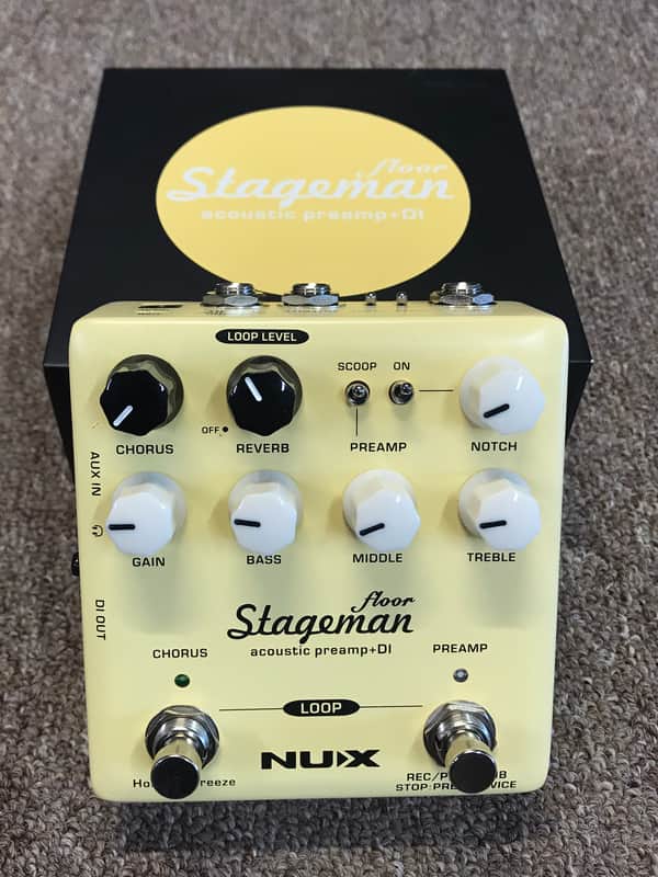 NuX NAP-5 Stageman Floor Deluxe Acoustic Preamp / DI 2010s - Yellow image 1