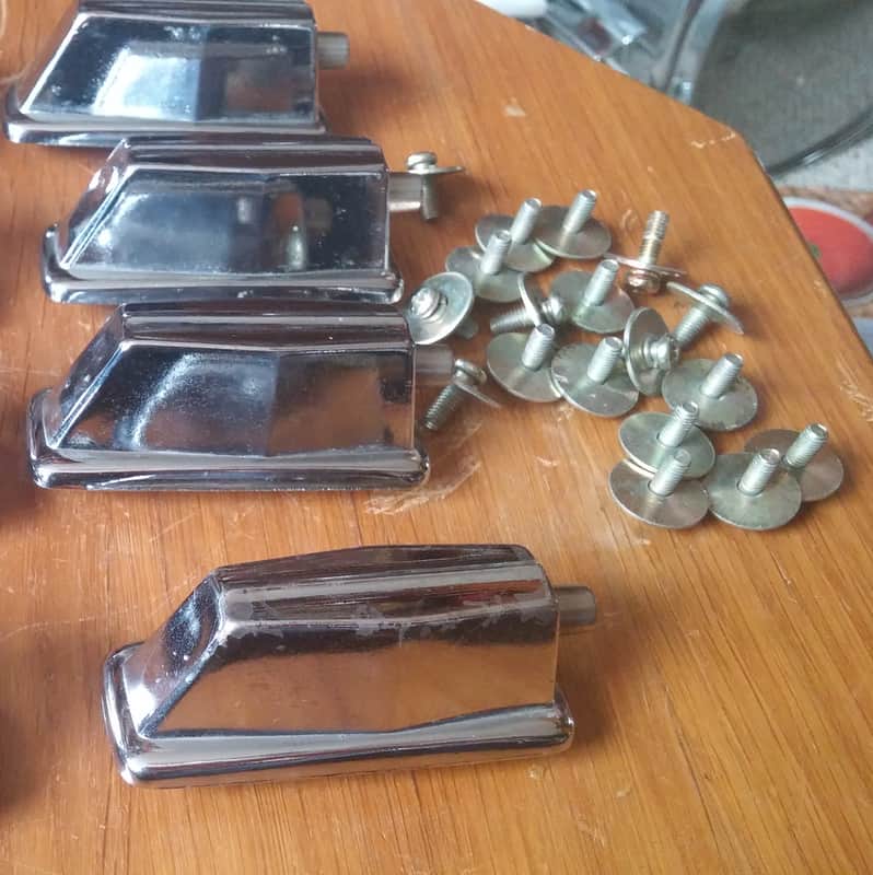 4 VINTAGE Pearl Coffin STYLE Bass Drum Lug 70s 90s 80s 2" Spacing image 1