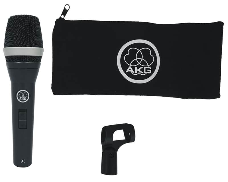 AKG D5S Dynamic Cardioid Pattern Vocal Microphone with On/Off Switch D5 S Mic image 1