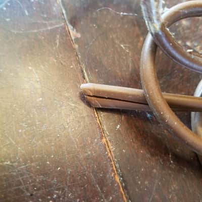 Victor one (1) 117V Power Cord Electric Cable cut V-M Voice of Music Vintage non-polarized brown, grey 1940s-1960s image 8