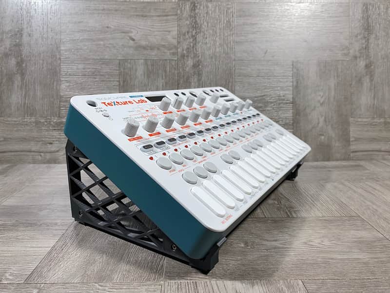 30º Stand for Sonicware Liven Series - color BLACK - Texture Lab / Mega Synthesis / Ambient Ø / 8bit Warps / Lofi-12 / XFM / Bass & Beats - by KZcraftworks image 1