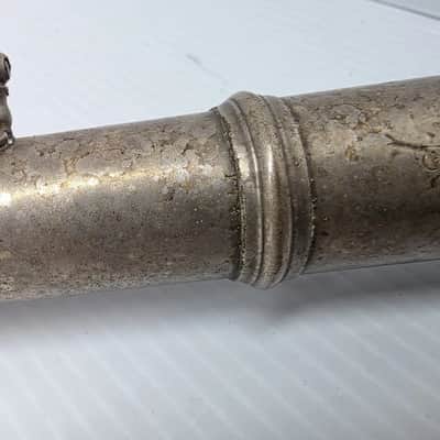 Rare Antique C.G. Conn C Flute Ebonite Headjoint Satin Silver Unibody w/ Gold Plating 440hz image 11