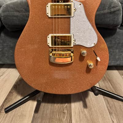 Ernie Ball Music Man James Valentine Signature HT 2022 - Present - Pink Champagne Sparkle image 2