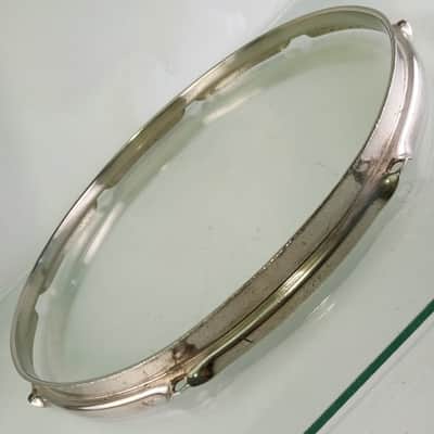 Ludwig/WFL 15"NOB Triple-Flange Snare/Tom Drum Batter Rim/Hoop Nickel-BRASS 8Lug image 4