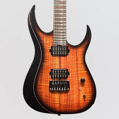 Schecter USA Custom Shop Sunset Extreme Exotic 6 Flamed Koa Electric Guitar - Tabacco Sunburst image 1