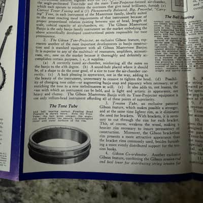 Gibson 1919 Banjo Catalog Reprint 1976 Mastertone Master Tone GB TB-1 Cello CB MB-3 4 image 5