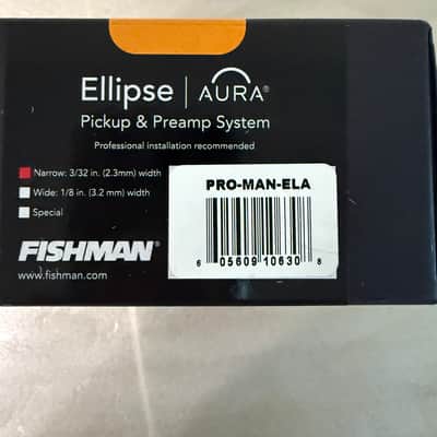 Fishman PRO-MAN-ELA Ellipse Aura Narrow Acoustic Pickup with Preamp 2010s - Black image 2