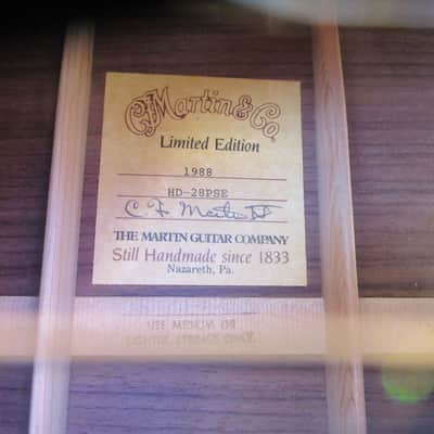 Martin Limited Edition HD 28PSE Guitar, 1988, Guitar Of Year, 97 Made, Case image 2