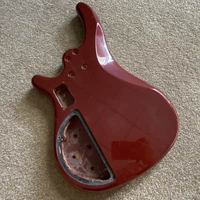 Glossy Red 4 String Precision P Bass Style Body image 2