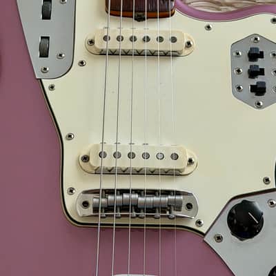 1965 Fender Jaguar Burgundy Mist Electric Guitar image 6