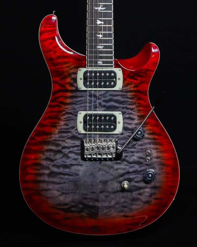 PRS SE Custom 24-08 - Quilt Package, Charcoal Cherry Burst | Reverb