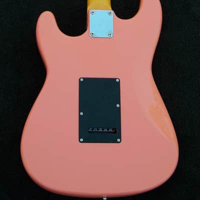 Beautiful Tahitian Coral Strat Classic+ Working Bridge Tone+7 Sound Switching + Treble Bleed + Matched Set of SRV Pickups +All Maple Neck +Very Low Action with Leveled, Crowned and Polished Frets+ Full Setup+'59 Roundback Neck Profile image 5