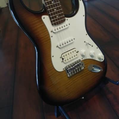 Austin Strat Style Guitar HSS - Sunburst - Flamed Maple Top/Back image 2