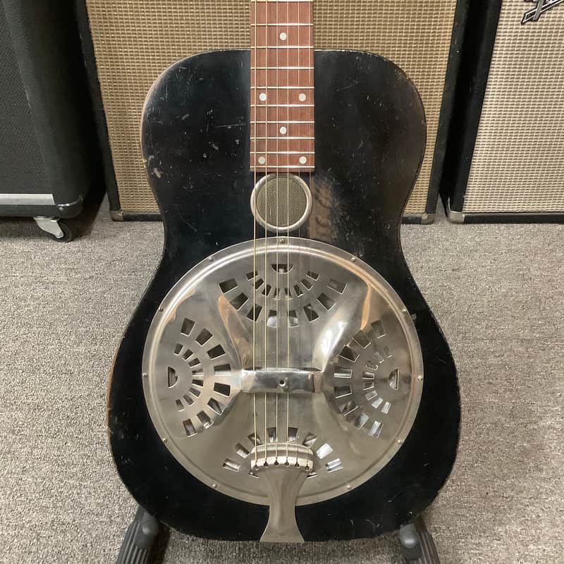 1932-1933 Dobro Cyclops, Black, Wooden Body, #60, Made In California image 1
