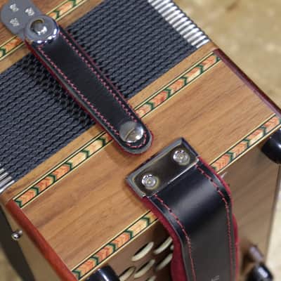 Dino Baffetti 85 LN Eight Bass Series 21-Button Walnut Diatonic Accordion w/Case image 20