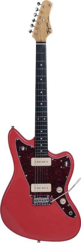 Tagima TW61 FR-DF/TT Offset Electric Guitar w/P90s, Fiesta Red - Demo - JazzMast image 1