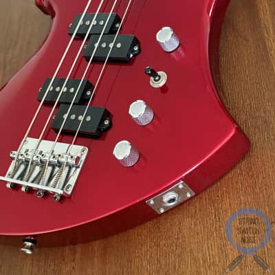 BC Rich Mockingbird Bass, Candy Apple Red, 2000s, Dual P Pickups image 5
