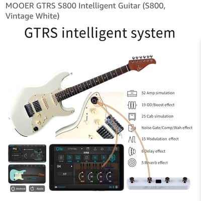 Mooer GTRS S800 Intelligent Guitar, new never used, 2022 - Present - White image 4