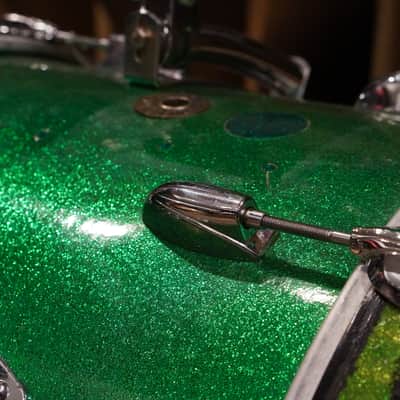 Gretsch 12/14/18/4x14" Round Badge Drum Set - 1950s Green Sparkle image 4