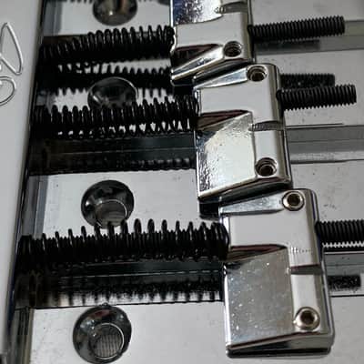 Fender USA Geddy Lee Signature HiMass Bass Bridge - Chrome Factory Original w/screws image 3