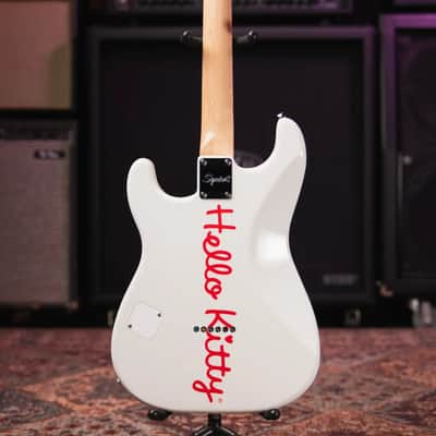 Squier Fender X Hello Kitty White Stratocaster with Gig Bag image 9