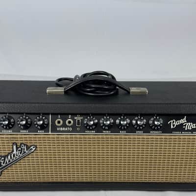 Fender Band Master BlackFace 40 Watt Tube Amplifier Head 1967 - Black image 1