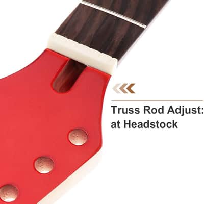 Electric Guitar Neck Maple Head Rosewood Fretboard 24 Fret for IBZ Parts Replacement Red image 3