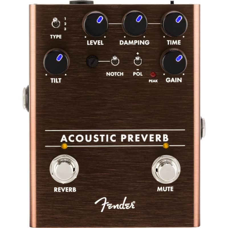Fender Acoustic Preverb Preamp and Reverb Guitar Effects Pedal  (023-4548-000) image 1