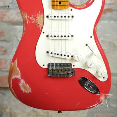 FENDER CUSTOM SHOP Stratocaster 1956 Reissue Relic - 2013 - Fiesta Red image 3