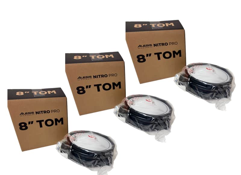 Set of 3 Alesis Nitro PRO 8” Mesh Drum Pad Tom OPEN Box image 1