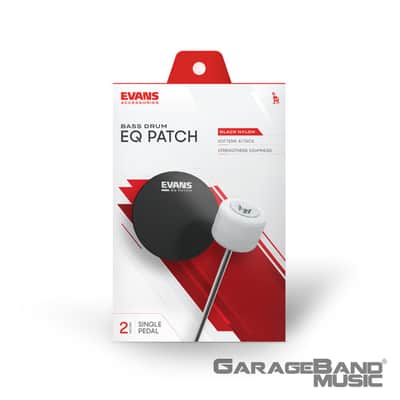 Evans EQPB1 Single Pedal Bass Drum Patch, Black Nylon, 2 Pack image 2