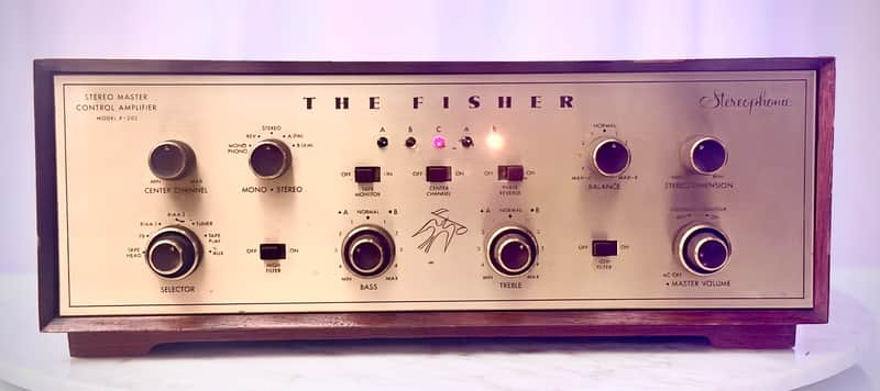 πΆβ¨ Fisher X-202 (1X-202) Tube Integrated Amplifier w/ Original Walnut Wood Case β Restored, New Tubes Installed, Fully Tested/Working image 1