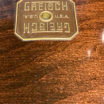 Gretsch Drum Kit, 20", 14", 12", 6x14" Early 1980s, Square Badge - Walnut image 5