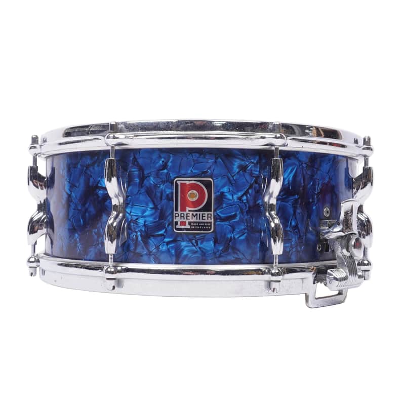 PREMIER ROYAL ACE 14x5.5 SNARE DRUM 1960s UK – BLUE SPARKLE-14" x 5.5"