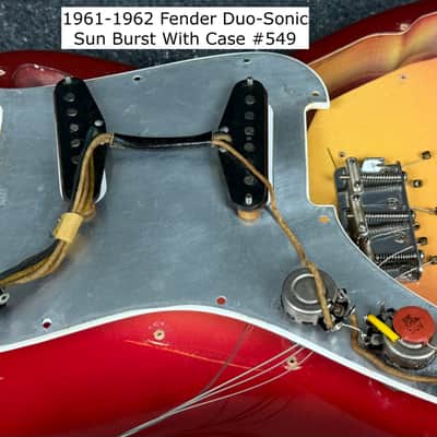 1961-1962 Fender Duo-Sonic SunBurst (#549) Original Vintage Finish/Body+Case image 8