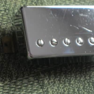 used 2004 Ibanez Super 58 Bridge HB pickup, Chrome, Indonesia, Ceramic (7.82k) SP-58-R, the R stands for rear which is bridge (but can go in Neck position, Ibanez pickup modeled after PAF) 4 conductor +springs/screws, SP-58 image 15